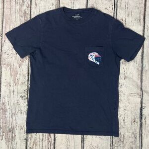 Vineyard Vines Lacrosse Blue Crewneck Preppy Sports Tshirt